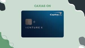 Image of the Capital One Venture X Rewards credit card displayed on a light green background, highlighting its sleek design and premium appeal for frequent travelers seeking high-end travel benefits.