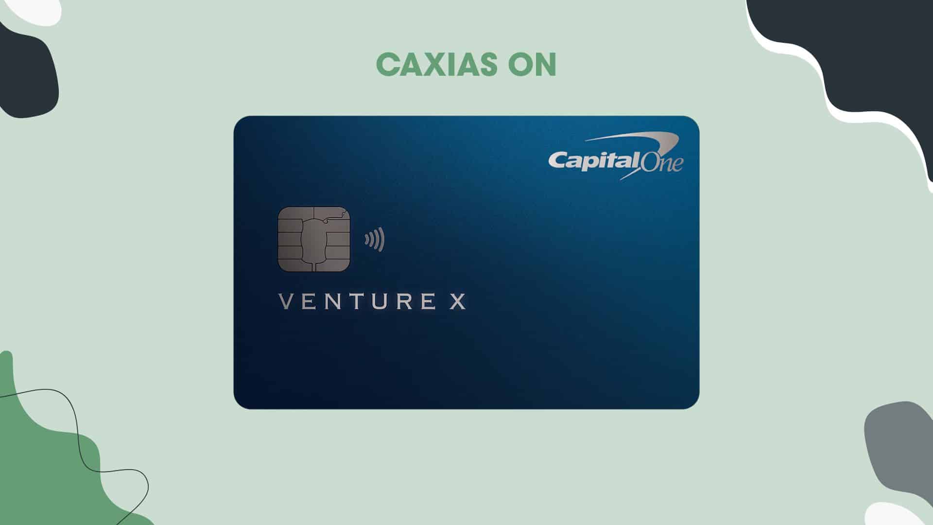 Image of the Capital One Venture X Rewards credit card displayed on a light green background, highlighting its sleek design and premium appeal for frequent travelers seeking high-end travel benefits.
